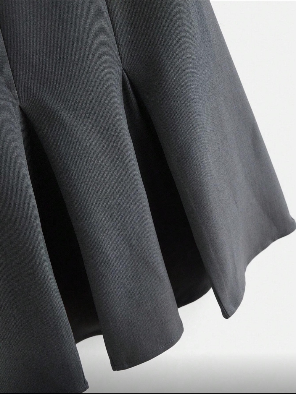 Sleeveless Gray Fit-and-Flare Dress - Picture 3 of 4